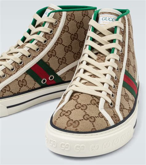 tennis 1977 high top platform sneaker gucci|Gucci tennis 1977 canvas sneakers.